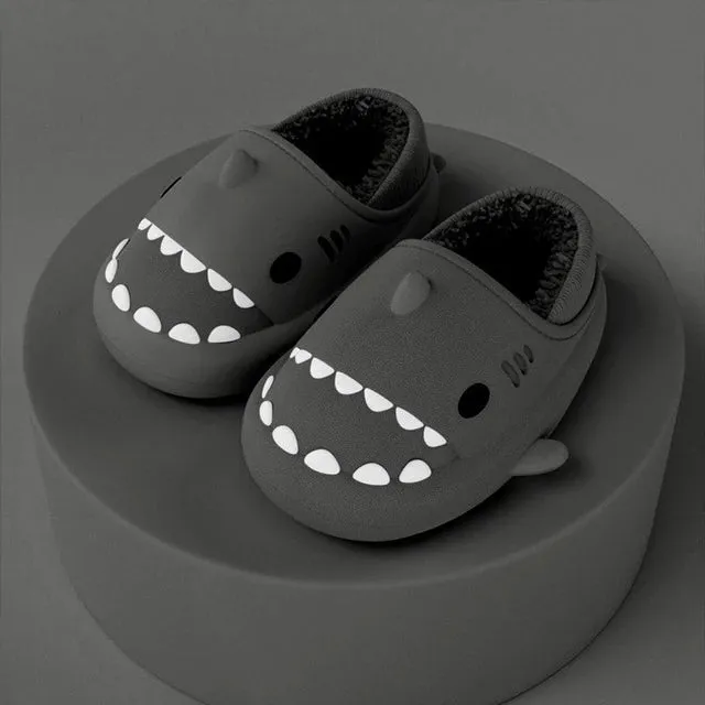 Unisex Adult Cozy Shark Slides