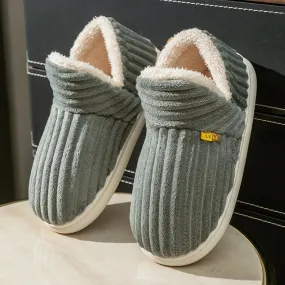 Warm Winter Non-Slip Plush Slippers with Sherpa